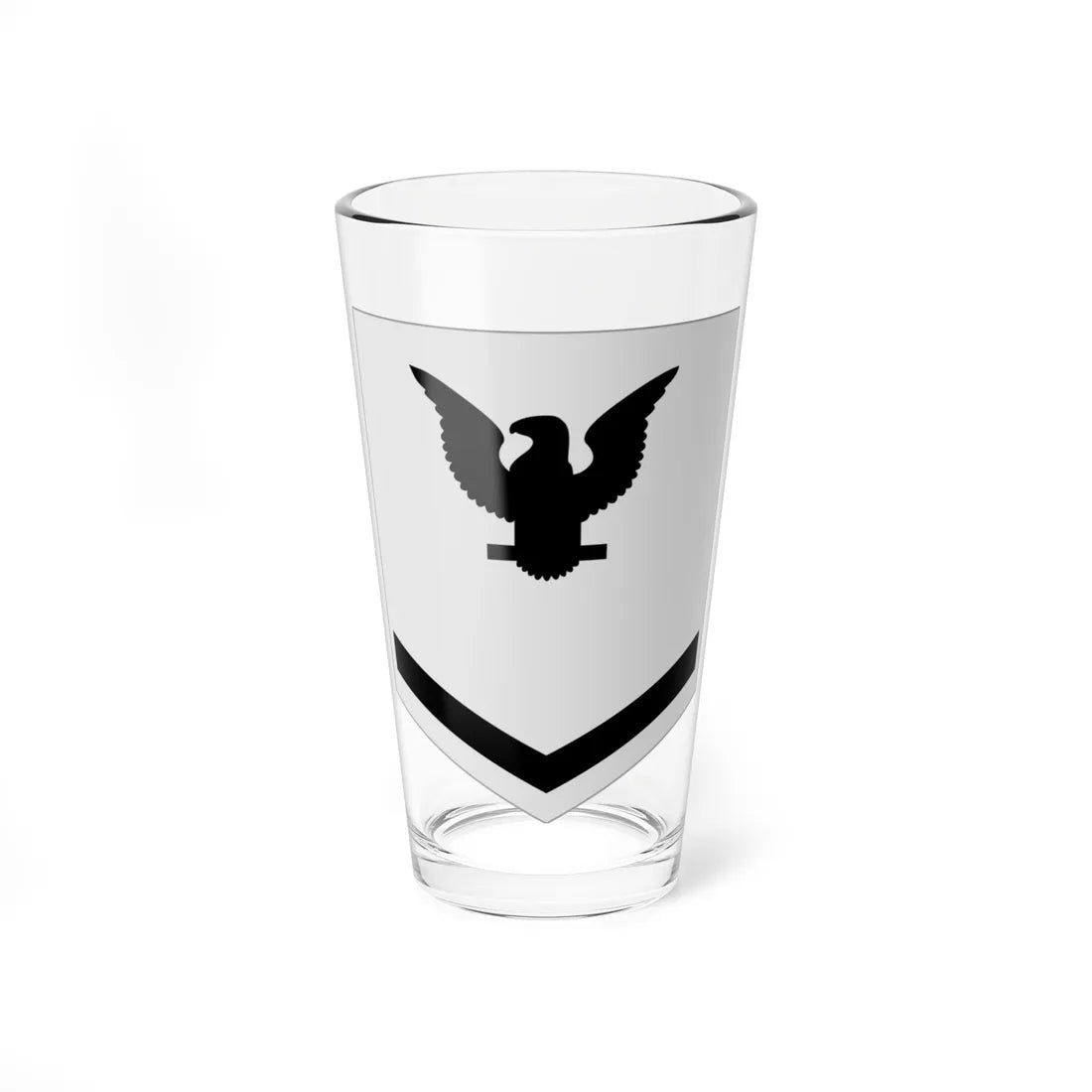 Rate insignia of a United States Navy petty officer third class summer whites (United States) (Military Rank) Pint Glass 16oz 16oz - Go Mug Yourself