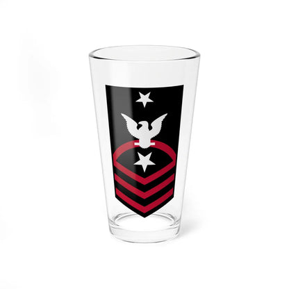 Rating insignia of a United States Navy command senior chief petty officer red (United States) (Military Rank) Pint Glass 16oz 16oz - Go Mug Yourself