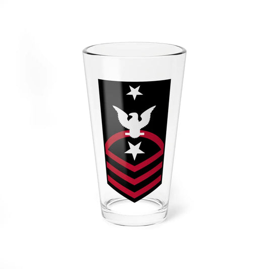 Rating insignia of a United States Navy command senior chief petty officer red (United States) (Military Rank) Pint Glass 16oz 16oz - Go Mug Yourself