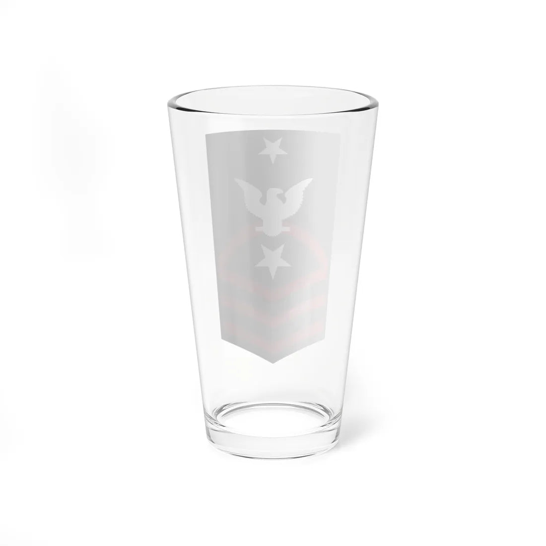 Rating insignia of a United States Navy command senior chief petty officer red (United States) (Military Rank) Pint Glass 16oz - Go Mug Yourself