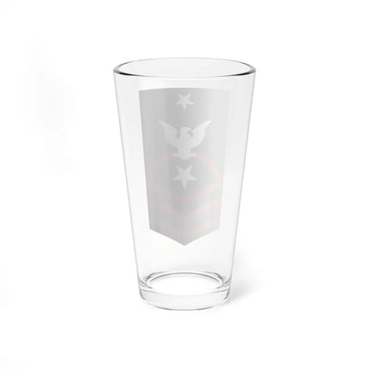 Rating insignia of a United States Navy command senior chief petty officer red (United States) (Military Rank) Pint Glass 16oz - Go Mug Yourself