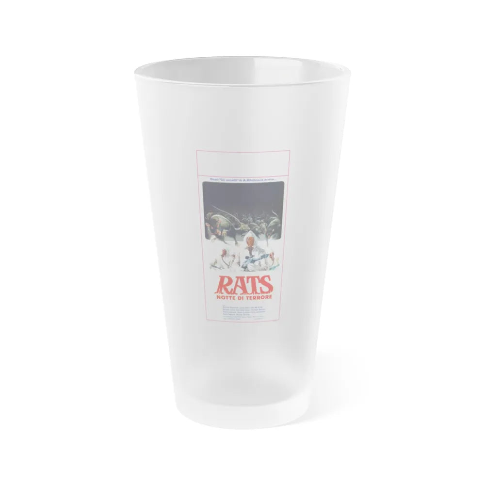 RATS NIGHT OF TERROR 1984 Movie Poster - Frosted Pint Glass 16oz-16oz-Frosted-Go Mug Yourself