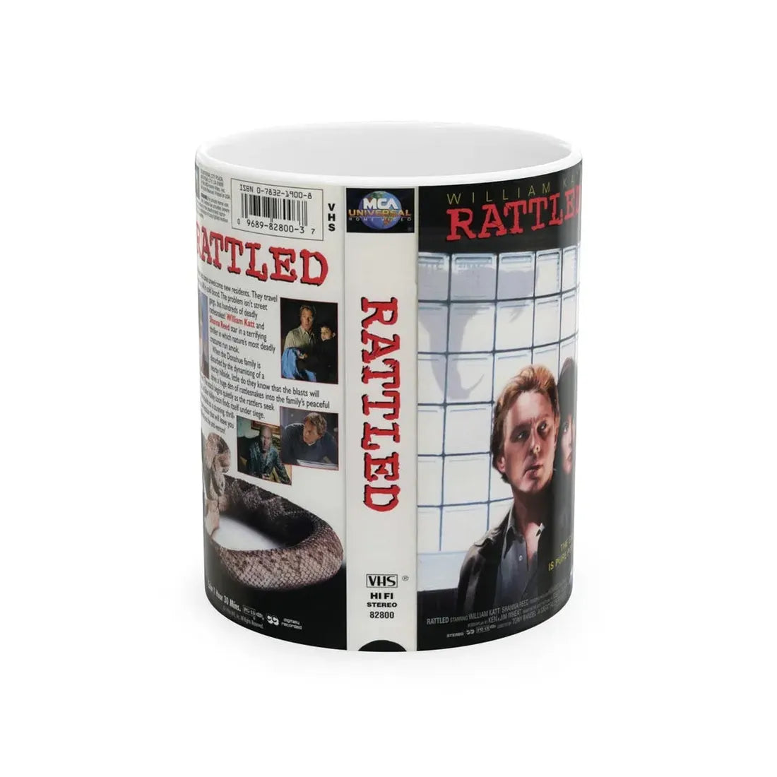 RATTLED (VHS COVER) - White Coffee Mug 11oz - Go Mug Yourself