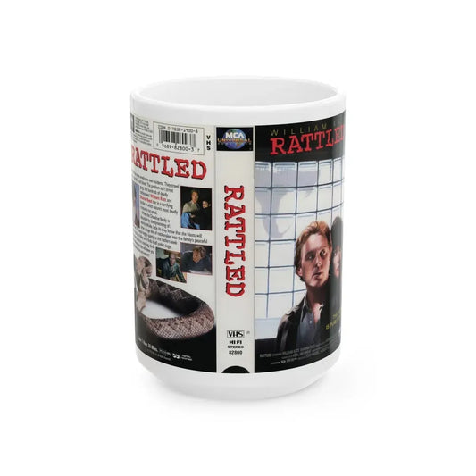 RATTLED (VHS COVER) - White Coffee Mug 15oz - Go Mug Yourself