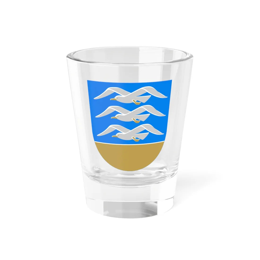 Rauman mlk.vaakuna (Finland) (Coat of Arms) Shot Glass 1.5oz 1.5oz - Go Mug Yourself