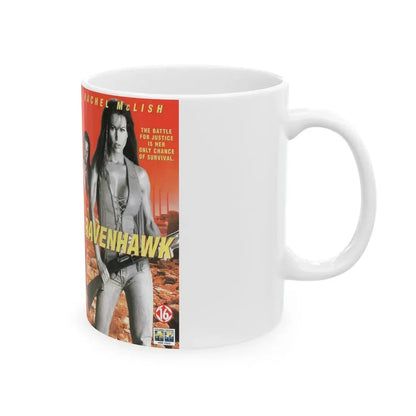 RAVENHAWK (VHS COVER) - White Coffee Mug - Go Mug Yourself
