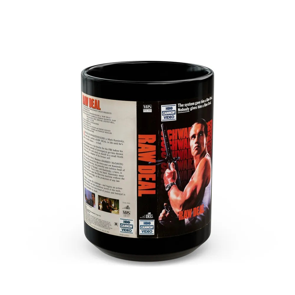 RAW DEAL (VHS COVER) - Black Coffee Mug-15oz-Go Mug Yourself