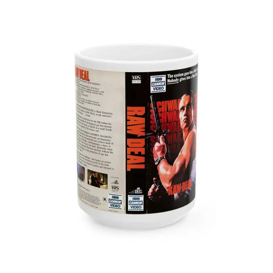 RAW DEAL (VHS COVER) - White Coffee Mug 15oz - Go Mug Yourself