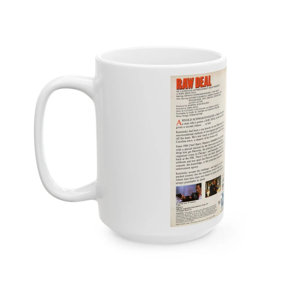 RAW DEAL (VHS COVER) - White Coffee Mug-Go Mug Yourself