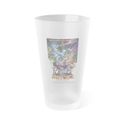 RAW FORCE 1982 Movie Poster - Frosted Pint Glass 16oz 16oz Frosted - Go Mug Yourself