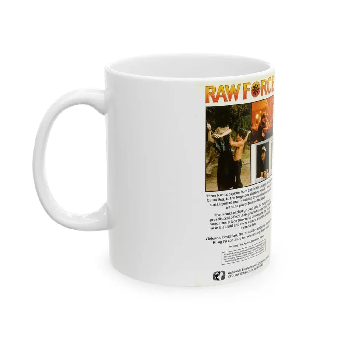 RAW FORCE (VHS COVER) - White Coffee Mug - Go Mug Yourself
