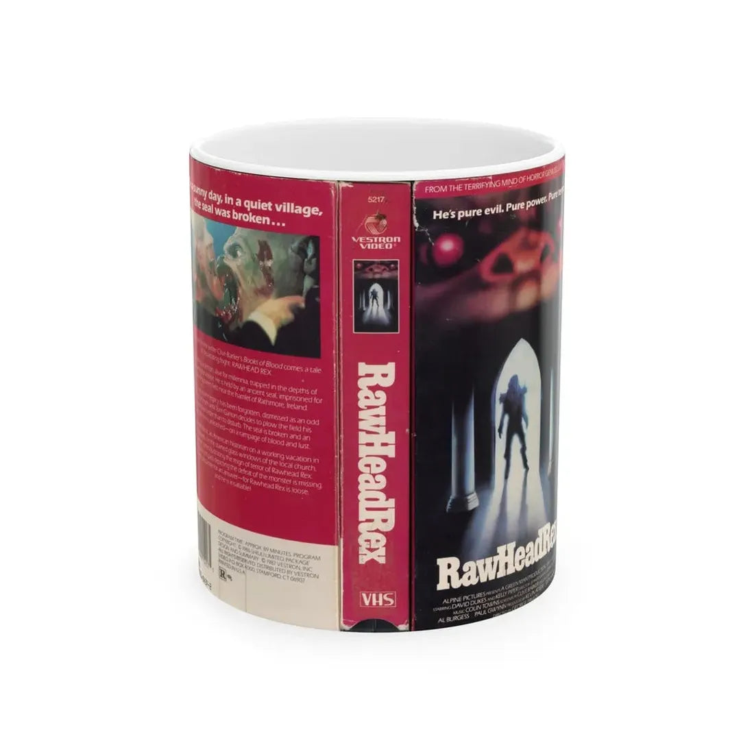 RAW HEAD REX (VHS COVER) - White Coffee Mug 11oz - Go Mug Yourself