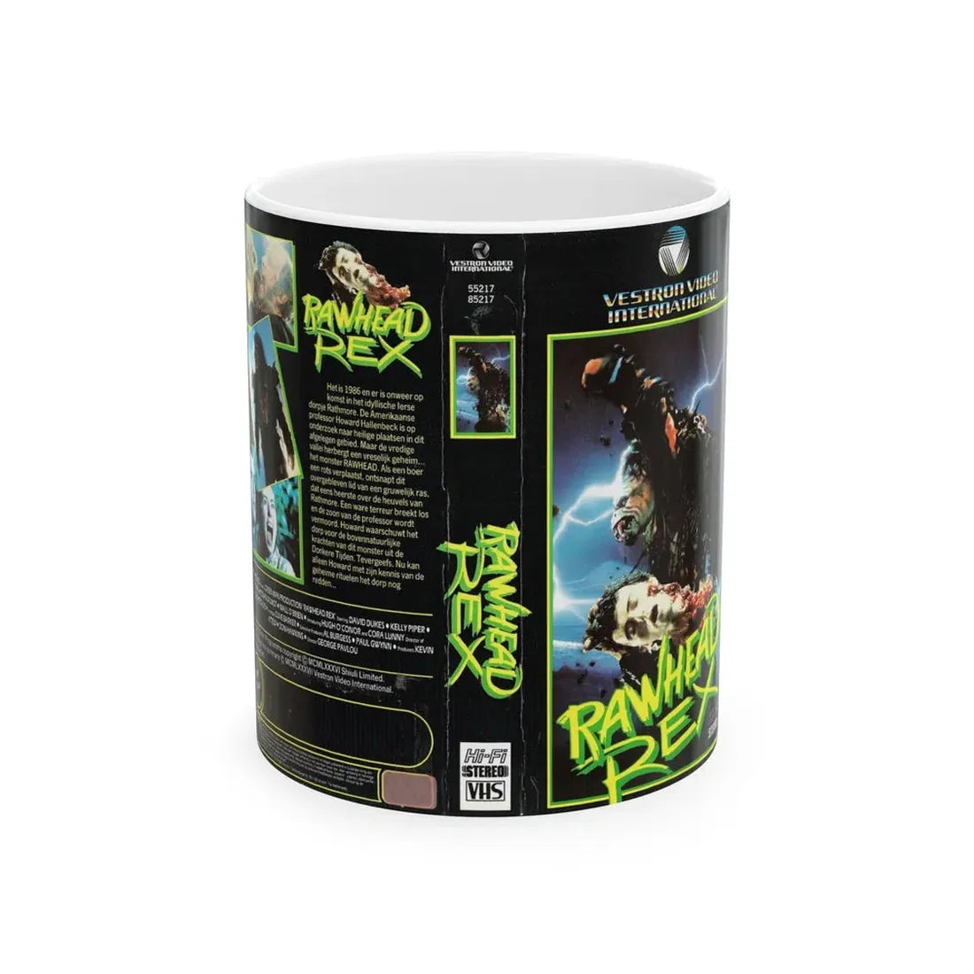 RAWHEAD REX (VHS COVER) - White Coffee Mug 11oz - Go Mug Yourself