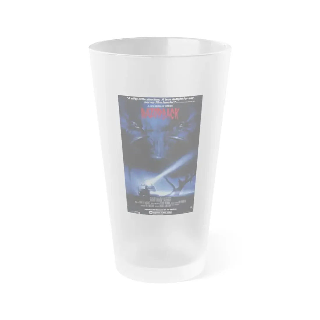 RAZORBACK 1984 Movie Poster - Frosted Pint Glass 16oz 16oz Frosted - Go Mug Yourself