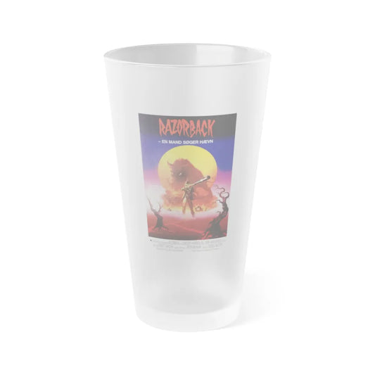 RAZORBACK (DANISH) 1984 Movie Poster - Frosted Pint Glass 16oz-Go Mug Yourself