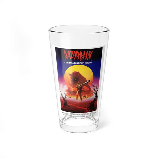 RAZORBACK (DANISH) 1984 Movie Poster - Pint Glass 16oz-16oz-Go Mug Yourself