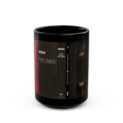 RCA VIDEO CASSETTE VK 250 (VHS COVER) - Black Coffee Mug-15oz-Go Mug Yourself