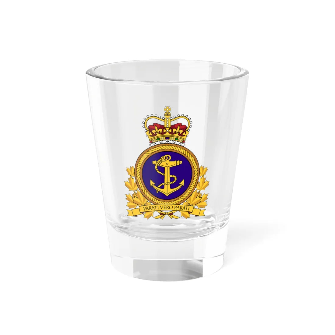 RCN Emblem (Canada) (Coat of Arms) Shot Glass 1.5oz 1.5oz - Go Mug Yourself