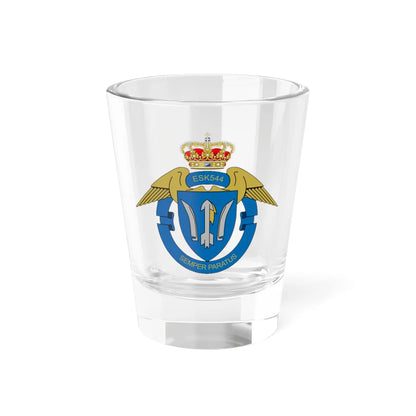 RDAF Squadron 544 (Denmark) (Coat of Arms) Shot Glass 1.5oz 1.5oz - Go Mug Yourself