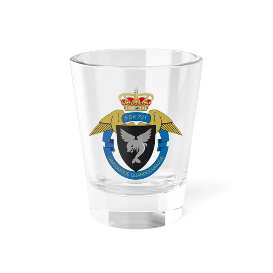 RDAF Squadron 721 (Denmark) (Coat of Arms) Shot Glass 1.5oz 1.5oz - Go Mug Yourself