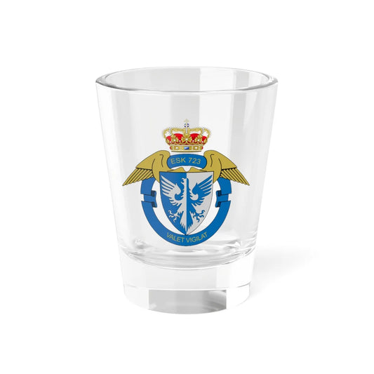 RDAF Squadron 723 (Denmark) (Coat of Arms) Shot Glass 1.5oz 1.5oz - Go Mug Yourself