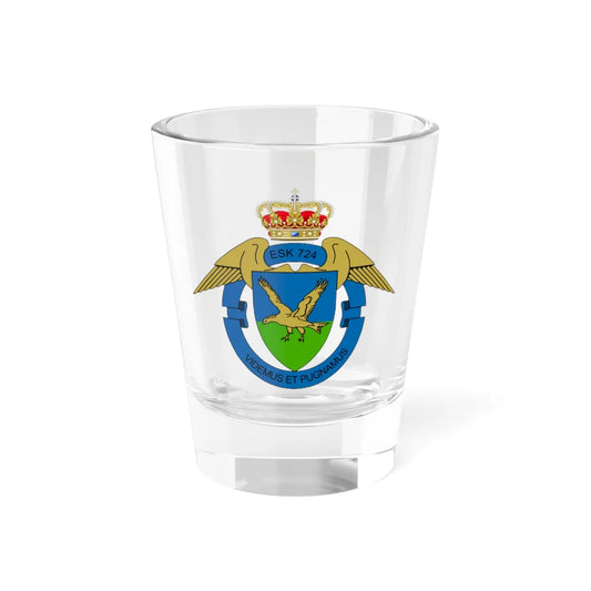RDAF Squadron 724 (Denmark) (Coat of Arms) Shot Glass 1.5oz 1.5oz - Go Mug Yourself