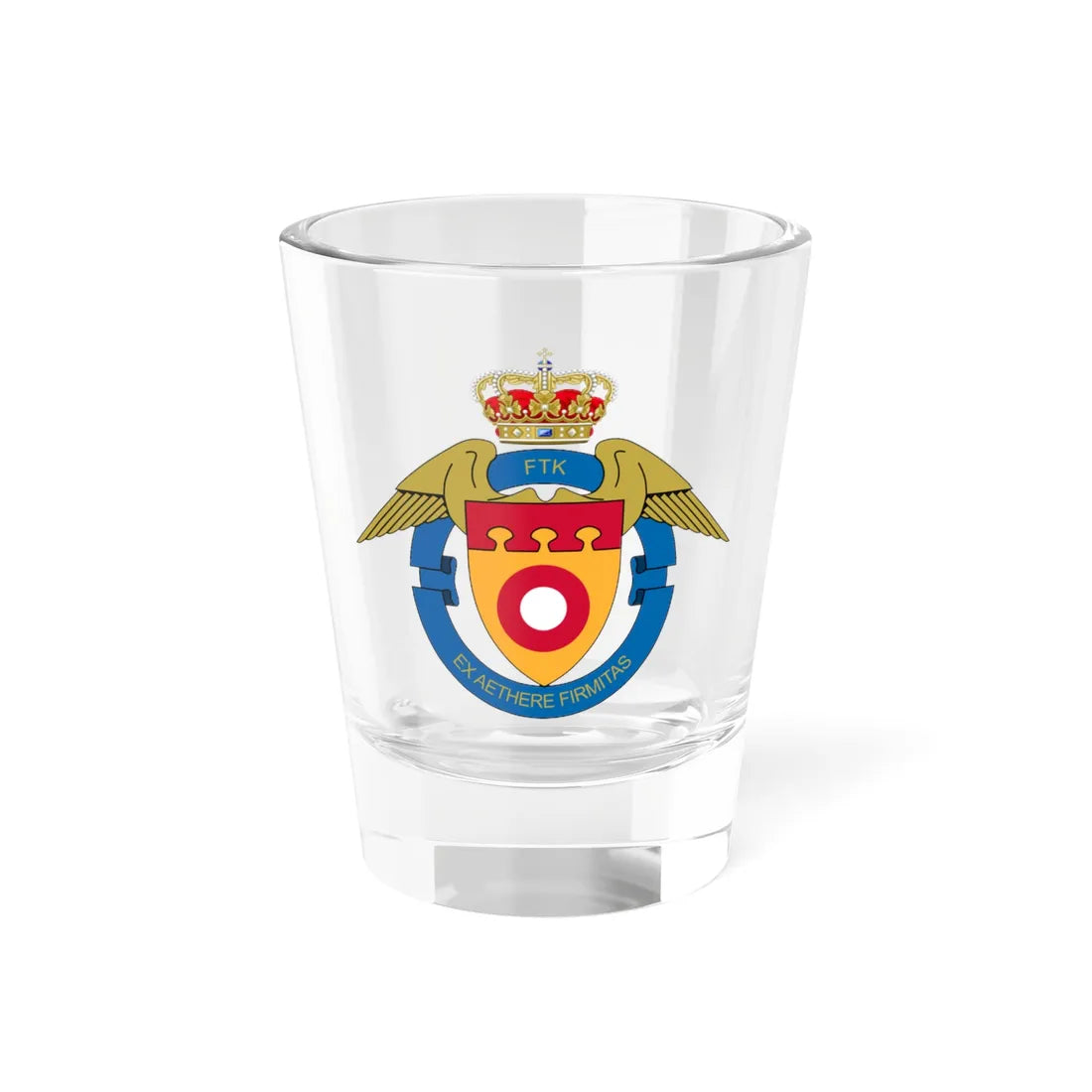 RDAF Tactical Air Command (Denmark) (Coat of Arms) Shot Glass 1.5oz 1.5oz - Go Mug Yourself
