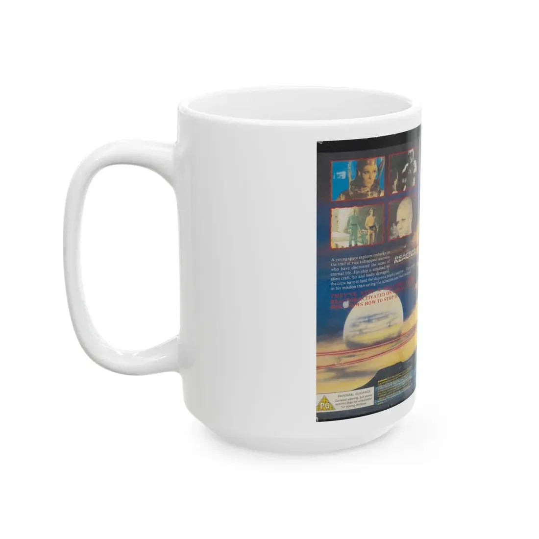 REACTOR (VHS COVER) - White Coffee Mug - Go Mug Yourself
