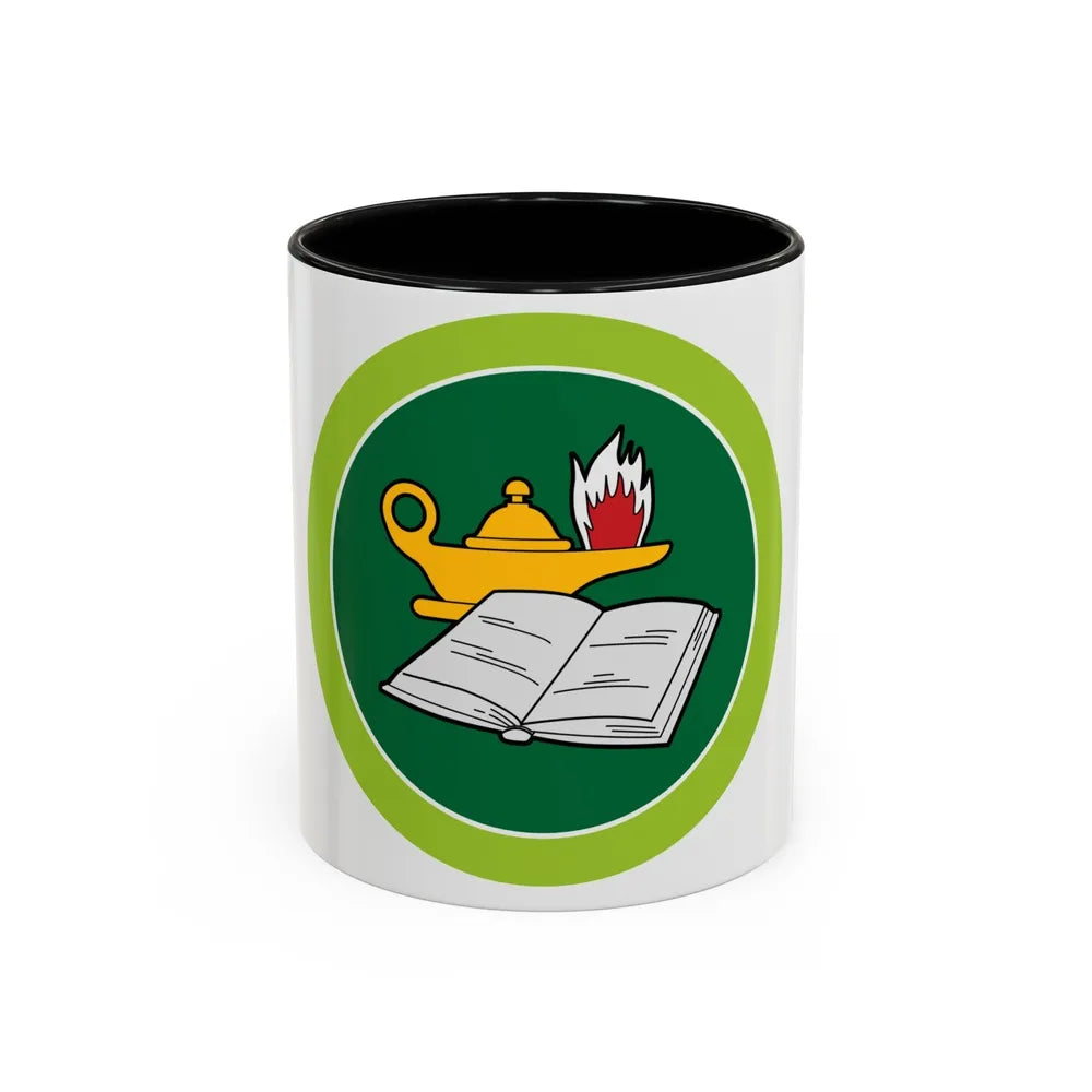 Reading (Boy Scout Merit Badge) Accent Coffee Mug-11oz-Black-Go Mug Yourself