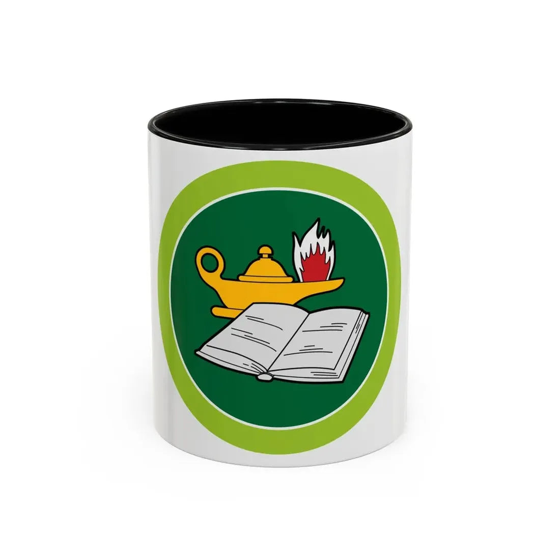 Reading (Boy Scout Merit Badge) Accent Coffee Mug 11oz Black - Go Mug Yourself