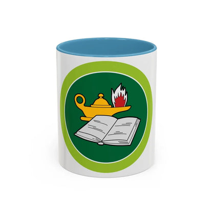 Reading (Boy Scout Merit Badge) Accent Coffee Mug-11oz-Light Blue-Go Mug Yourself