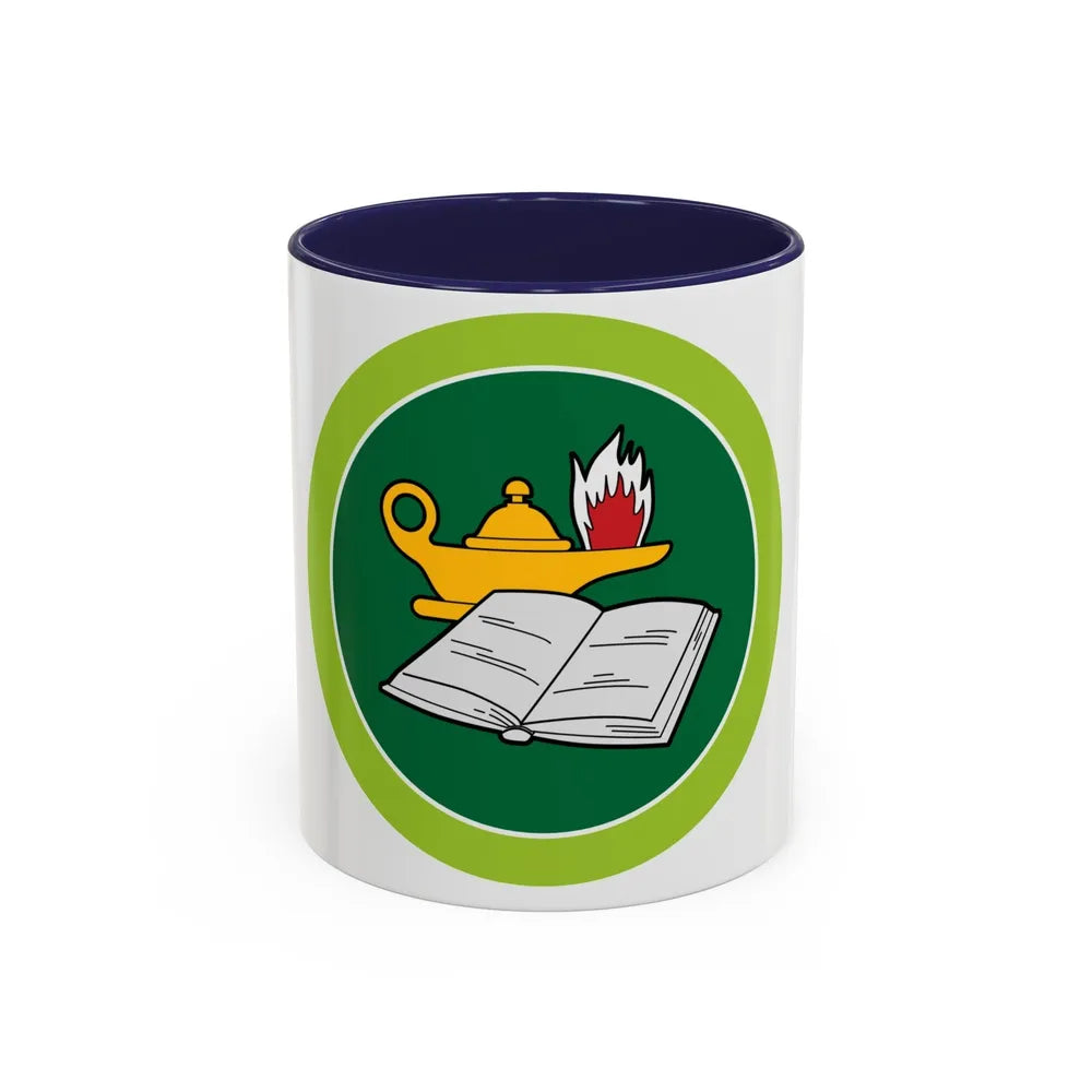 Reading (Boy Scout Merit Badge) Accent Coffee Mug-11oz-Navy-Go Mug Yourself