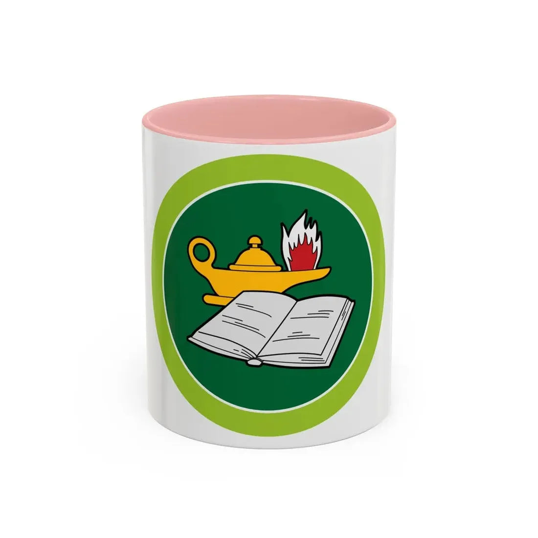 Reading (Boy Scout Merit Badge) Accent Coffee Mug 11oz Pink - Go Mug Yourself