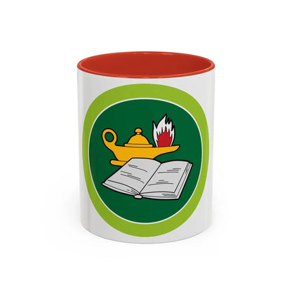 Reading (Boy Scout Merit Badge) Accent Coffee Mug-11oz-Red-Go Mug Yourself