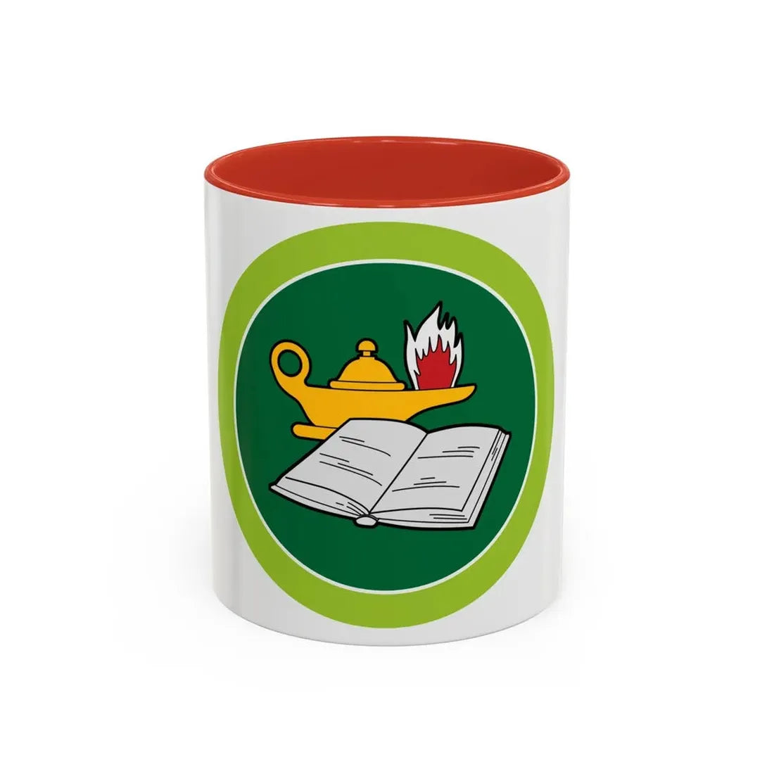 Reading (Boy Scout Merit Badge) Accent Coffee Mug 11oz Red - Go Mug Yourself
