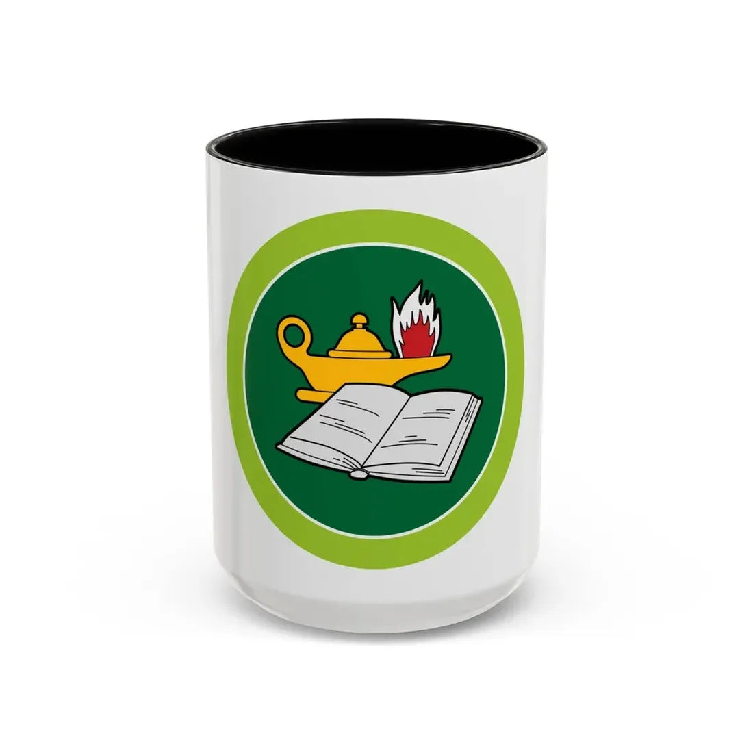 Reading (Boy Scout Merit Badge) Accent Coffee Mug 15oz Black - Go Mug Yourself