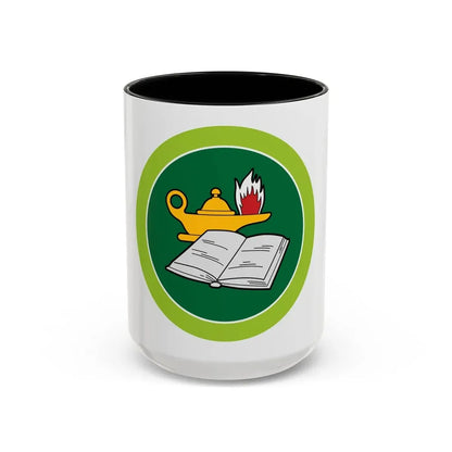 Reading (Boy Scout Merit Badge) Accent Coffee Mug 15oz Black - Go Mug Yourself