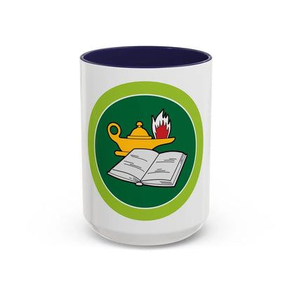 Reading (Boy Scout Merit Badge) Accent Coffee Mug-15oz-Navy-Go Mug Yourself