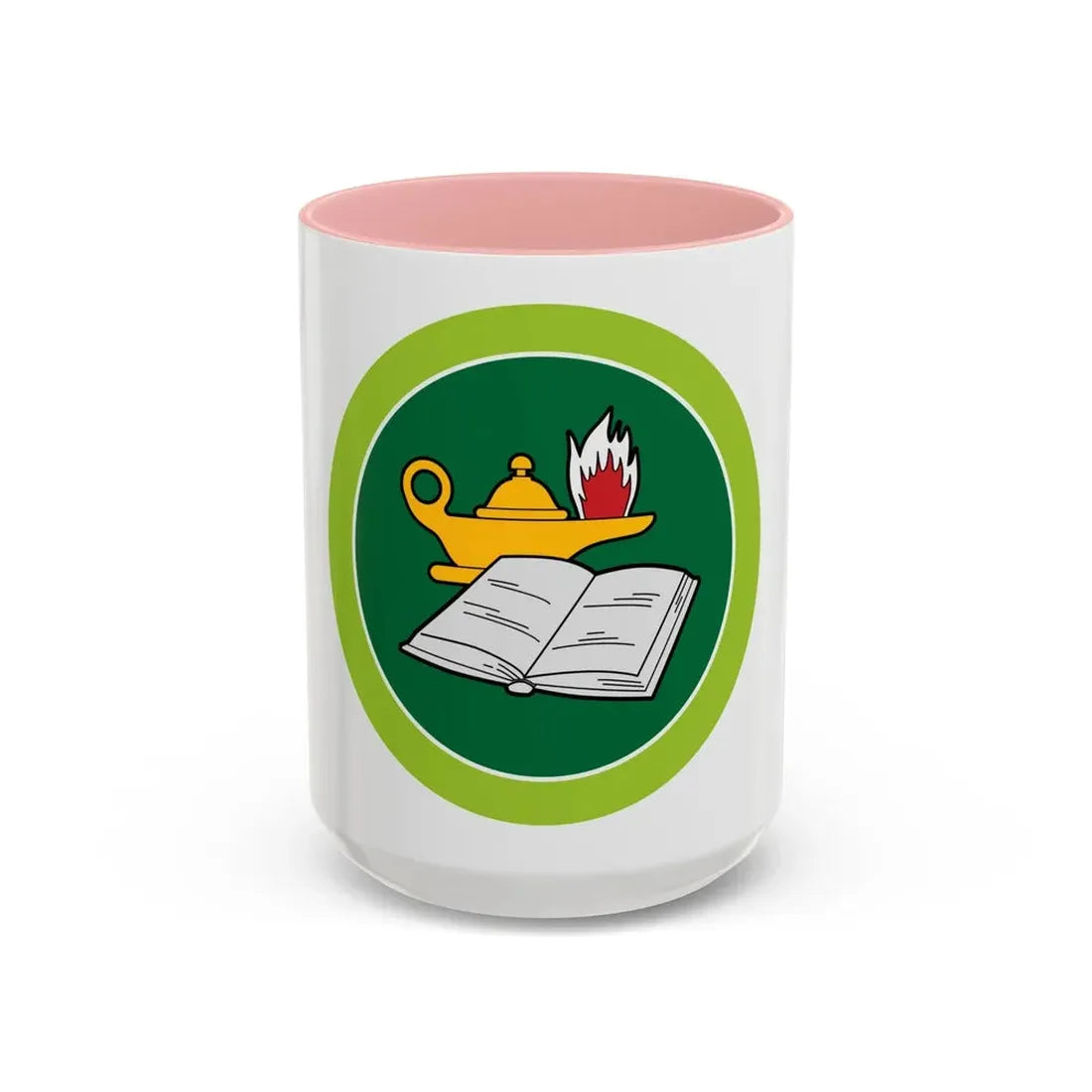 Reading (Boy Scout Merit Badge) Accent Coffee Mug 15oz Pink - Go Mug Yourself