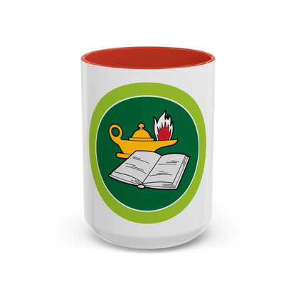 Reading (Boy Scout Merit Badge) Accent Coffee Mug-15oz-Red-Go Mug Yourself