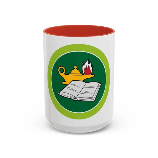 Reading (Boy Scout Merit Badge) Accent Coffee Mug 15oz Red - Go Mug Yourself
