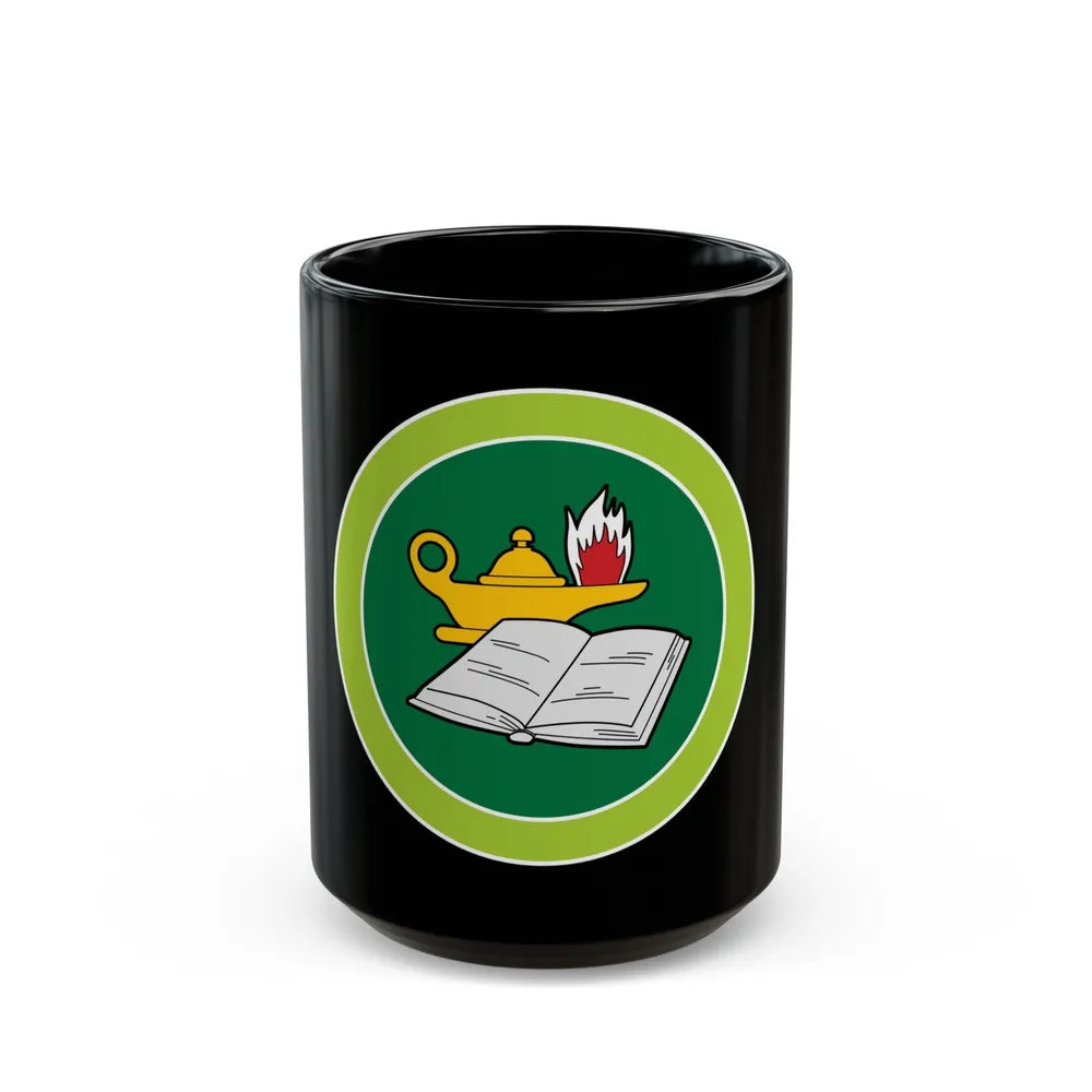 Reading (Boy Scout Merit Badge) Black Coffee Mug-15oz-Go Mug Yourself