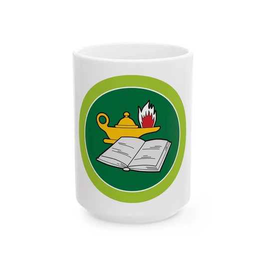 Reading (Boy Scout Merit Badge) White Coffee Mug 15oz - Go Mug Yourself
