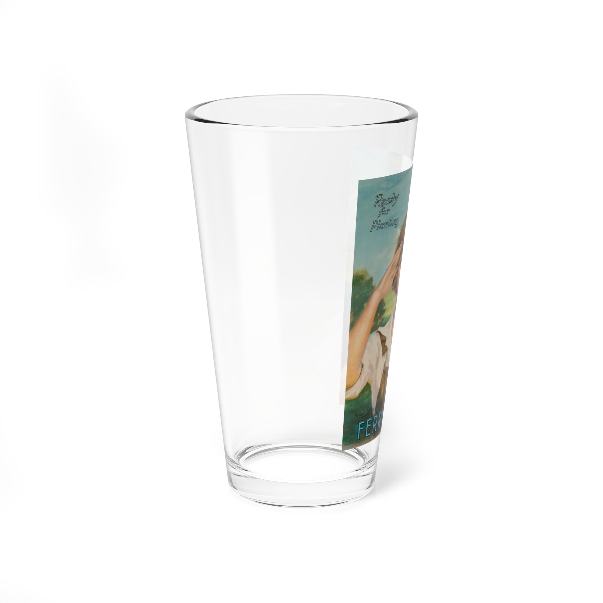 Ready For Planting - Ferry's Seeds (Ferry-Morse, 1919) (Magazine Illustration) Pint Glass 16oz-Go Mug Yourself