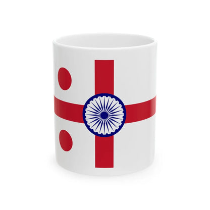 Rear-Admiral-ensign-Indian-Navy (India) White Coffee Mug 11oz - Go Mug Yourself