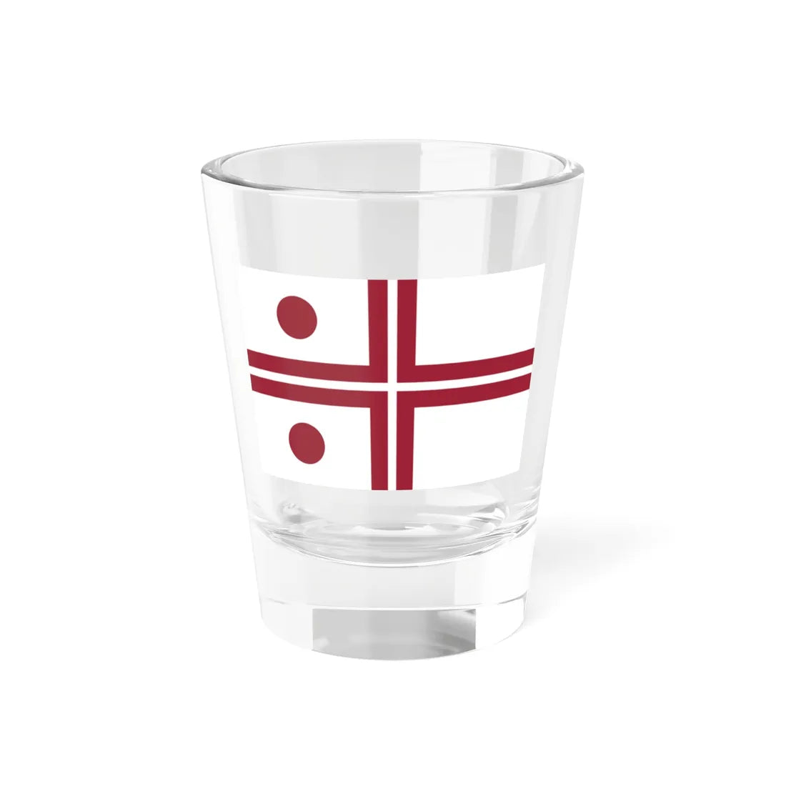 Rear Admiral Flag of Latvia (Latvia) Shot Glass 1.5oz 1.5oz - Go Mug Yourself