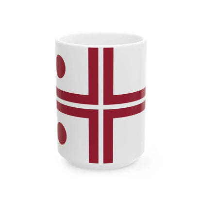 Rear Admiral Flag of Latvia (Latvia) White Coffee Mug 15oz - Go Mug Yourself