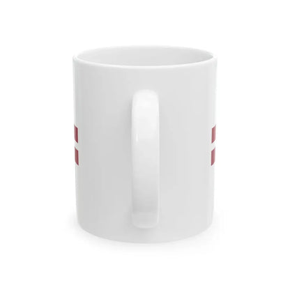 Rear Admiral Flag of Latvia (Latvia) White Coffee Mug - Go Mug Yourself