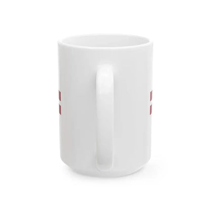 Rear Admiral Flag of Latvia (Latvia) White Coffee Mug - Go Mug Yourself