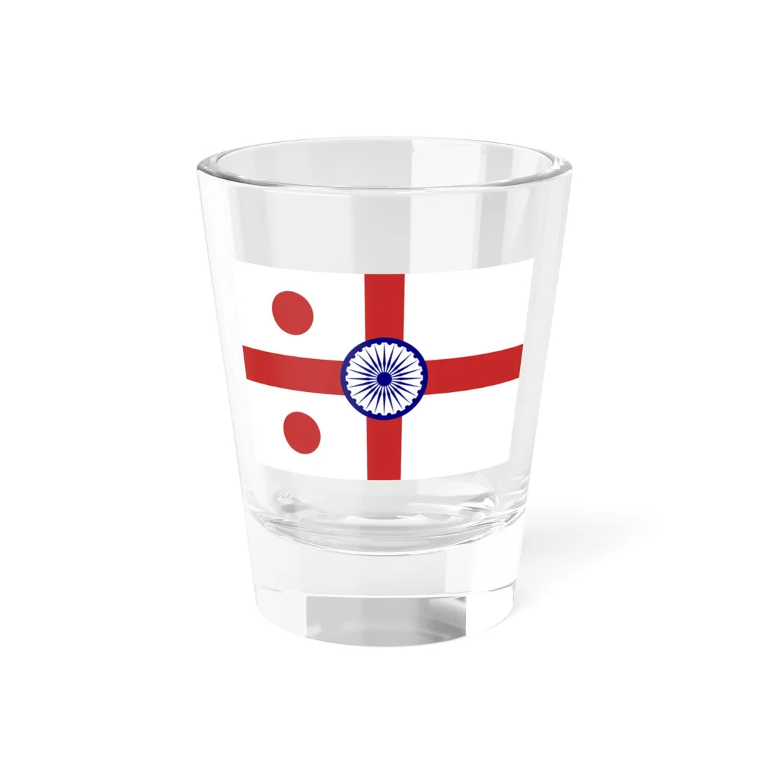 Rear Admiral of the Indian Navy rank flag (India) Shot Glass 1.5oz 1.5oz - Go Mug Yourself
